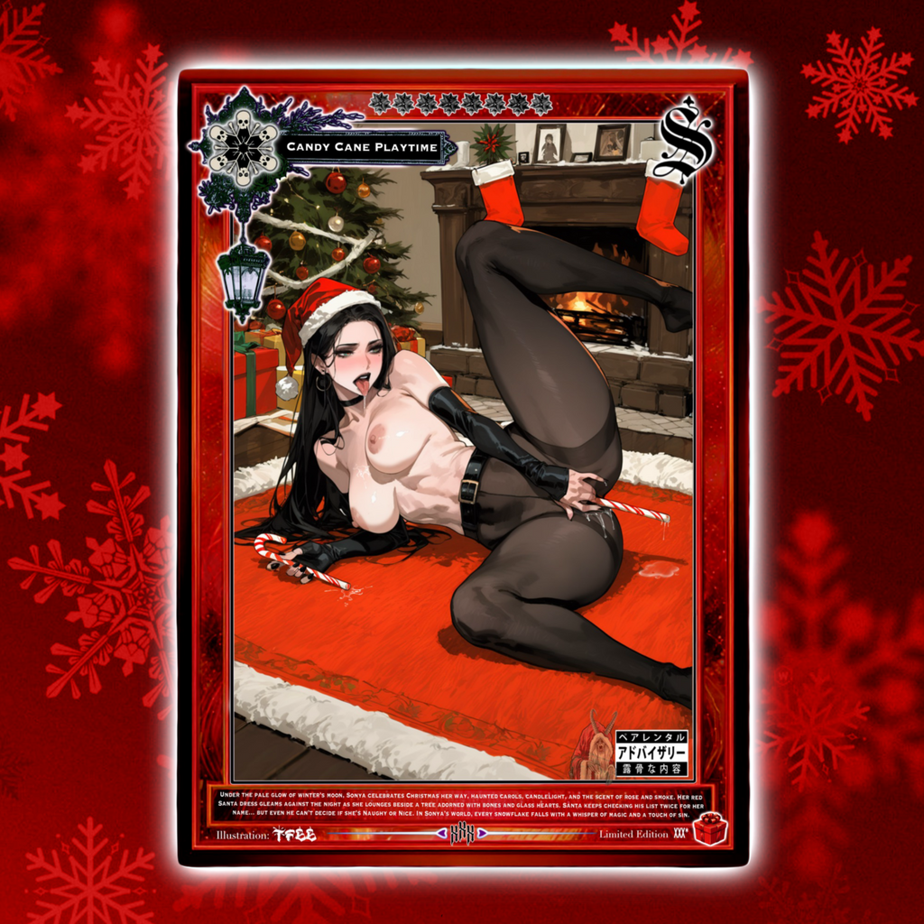 A Goth Girl Christmas II X Dark Fantasy Waifu Holo Collectable Card set