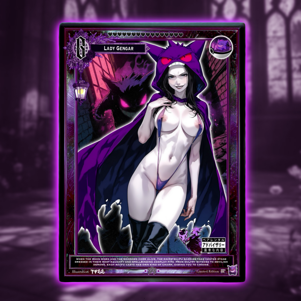 Lady Gengar X Dark Fantasy Waifu Holo Collectable Card set