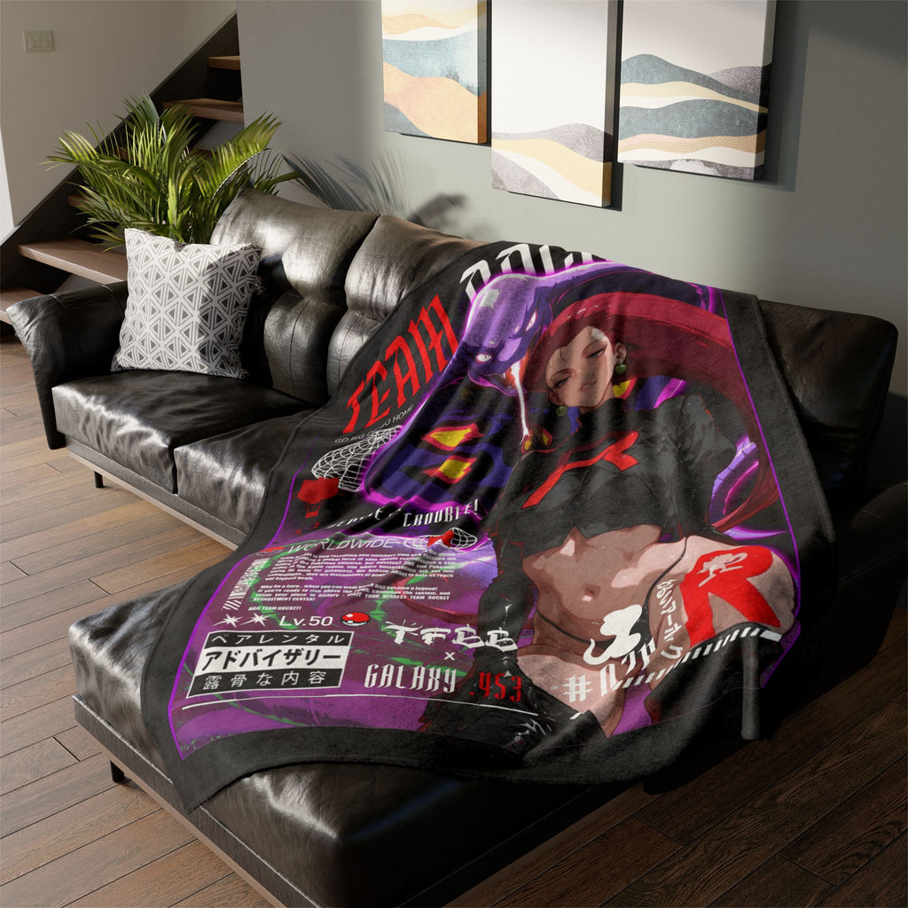 Team Rocket X Dark Jessie Throw Blanket