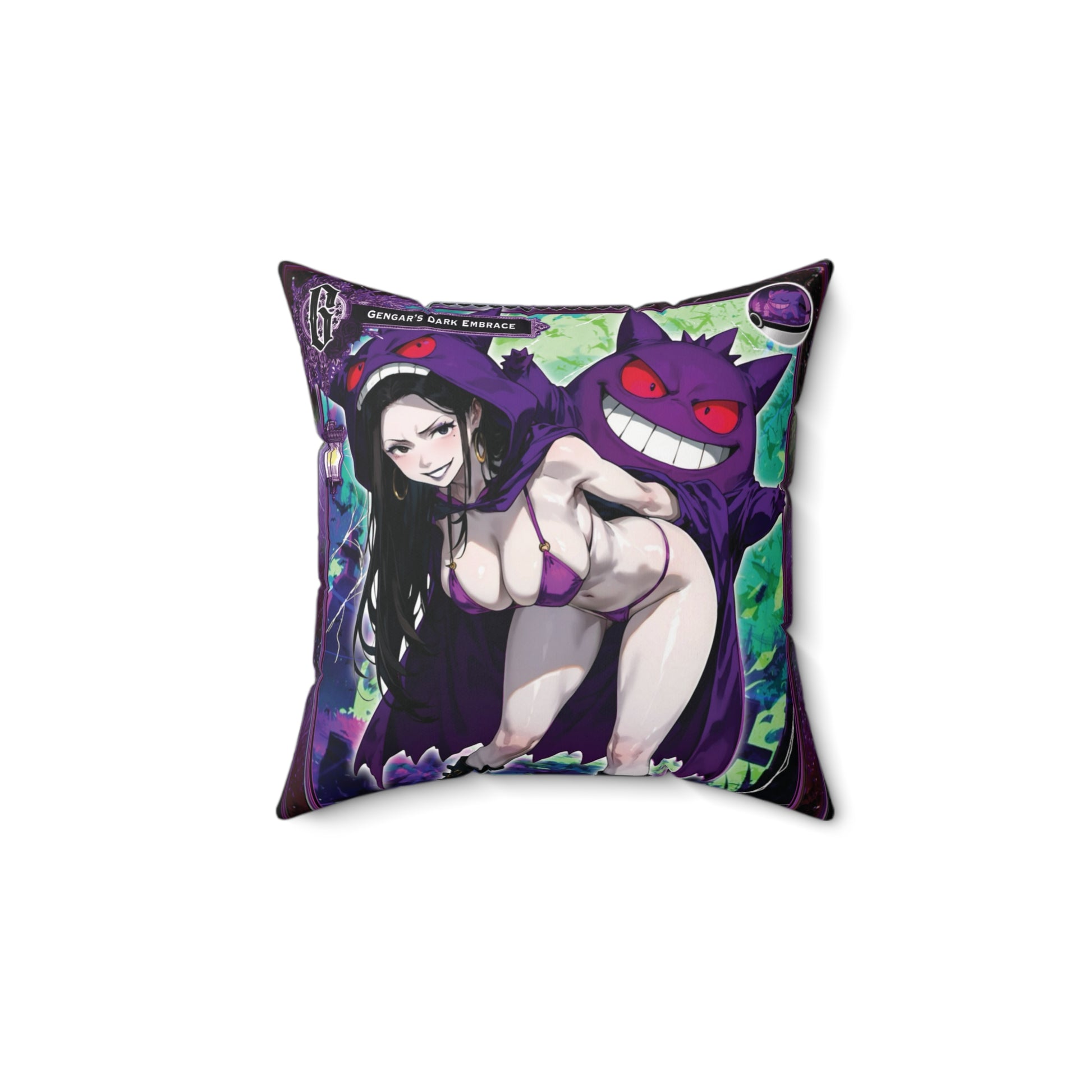 Gengar Goth Girl X Dark Fantasy Throw Pillow