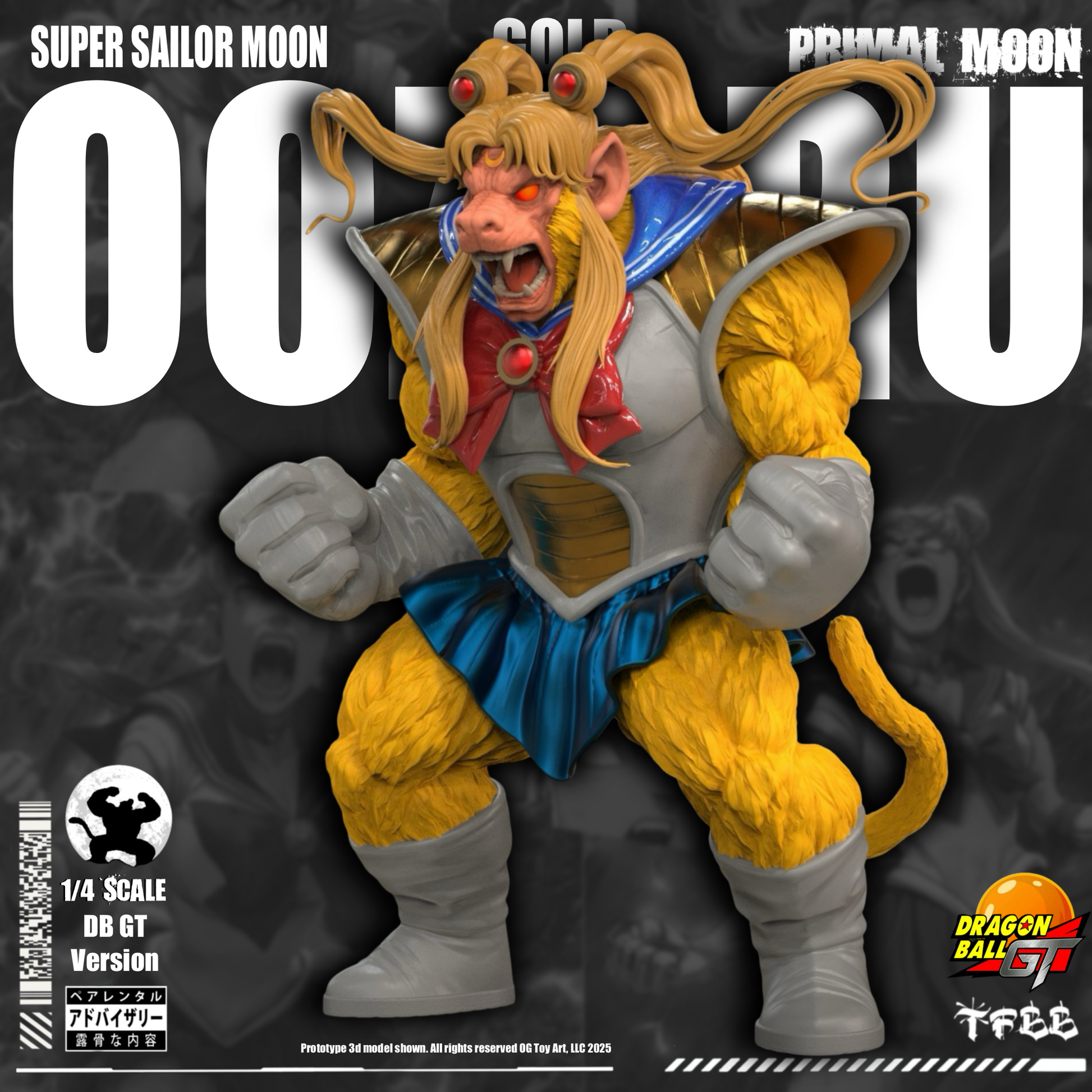 Super Sailor Moon X OG Primal Moon Oozaru Gold 1/4th Scale Figure