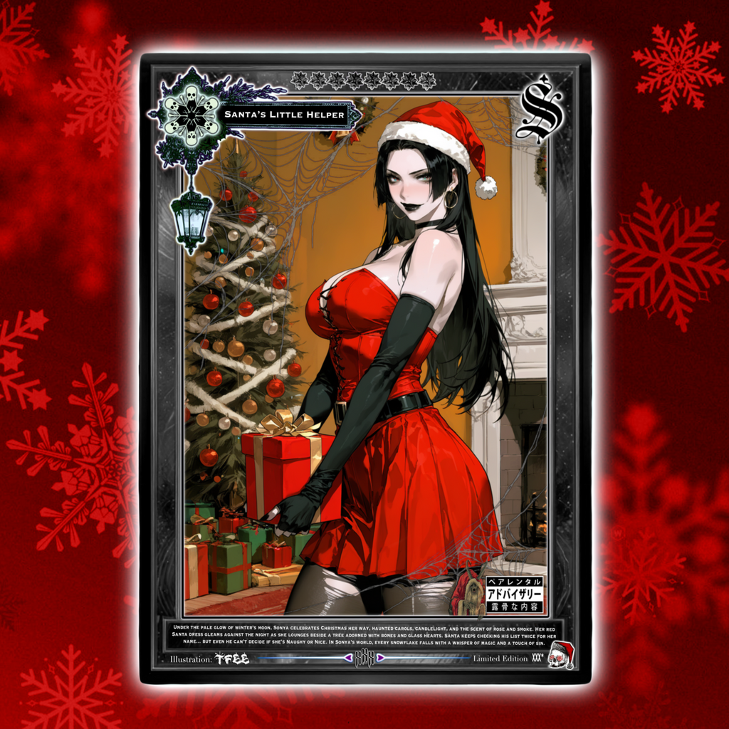 A Goth Girl Christmas II X Dark Fantasy Waifu Holo Collectable Card set