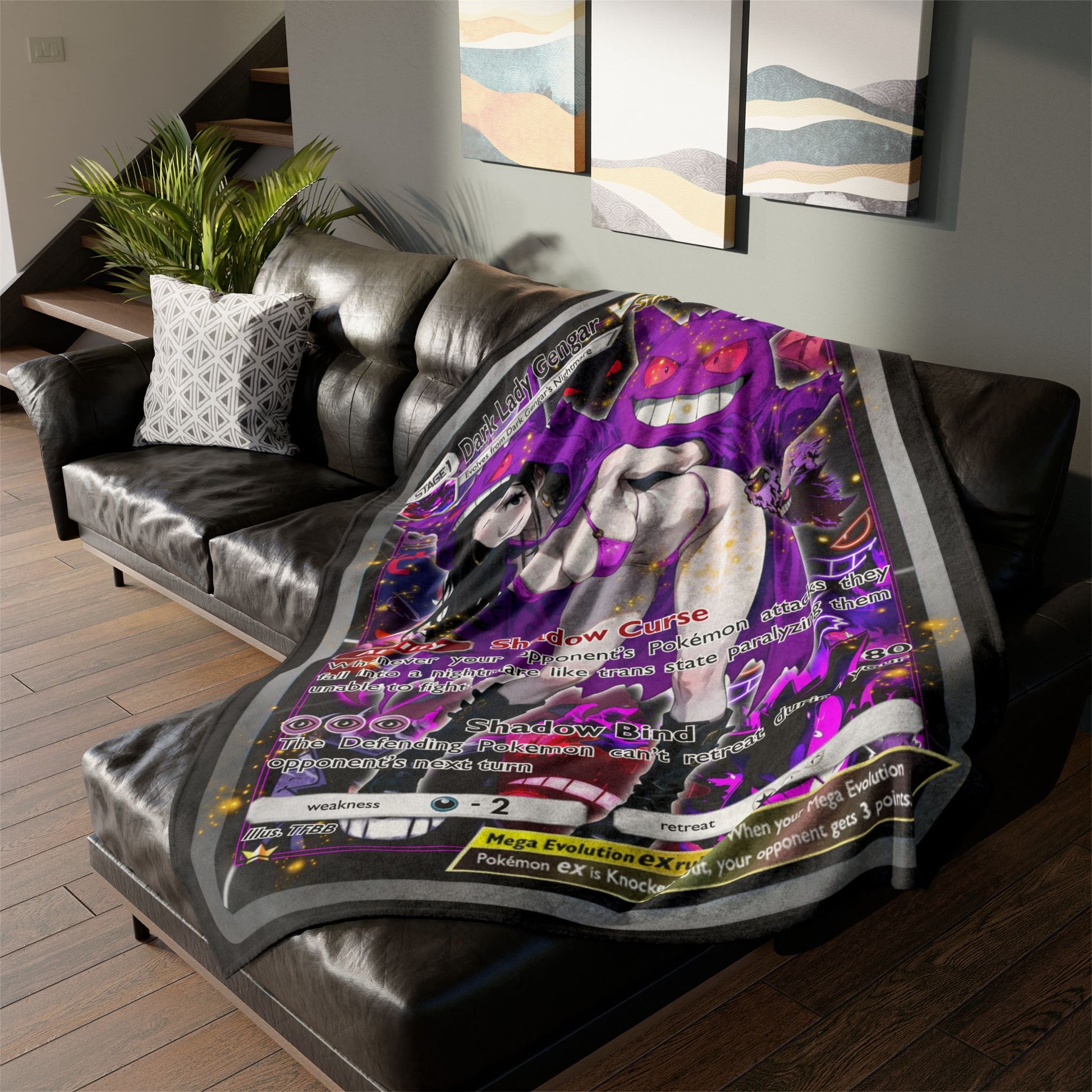 Gengar Goth Girl Plush OG Throw Blanket