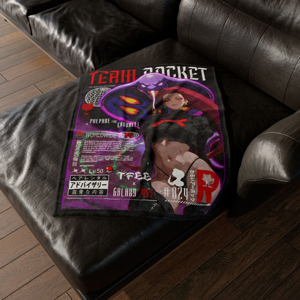 Team Rocket X Dark Jessie Throw Blanket