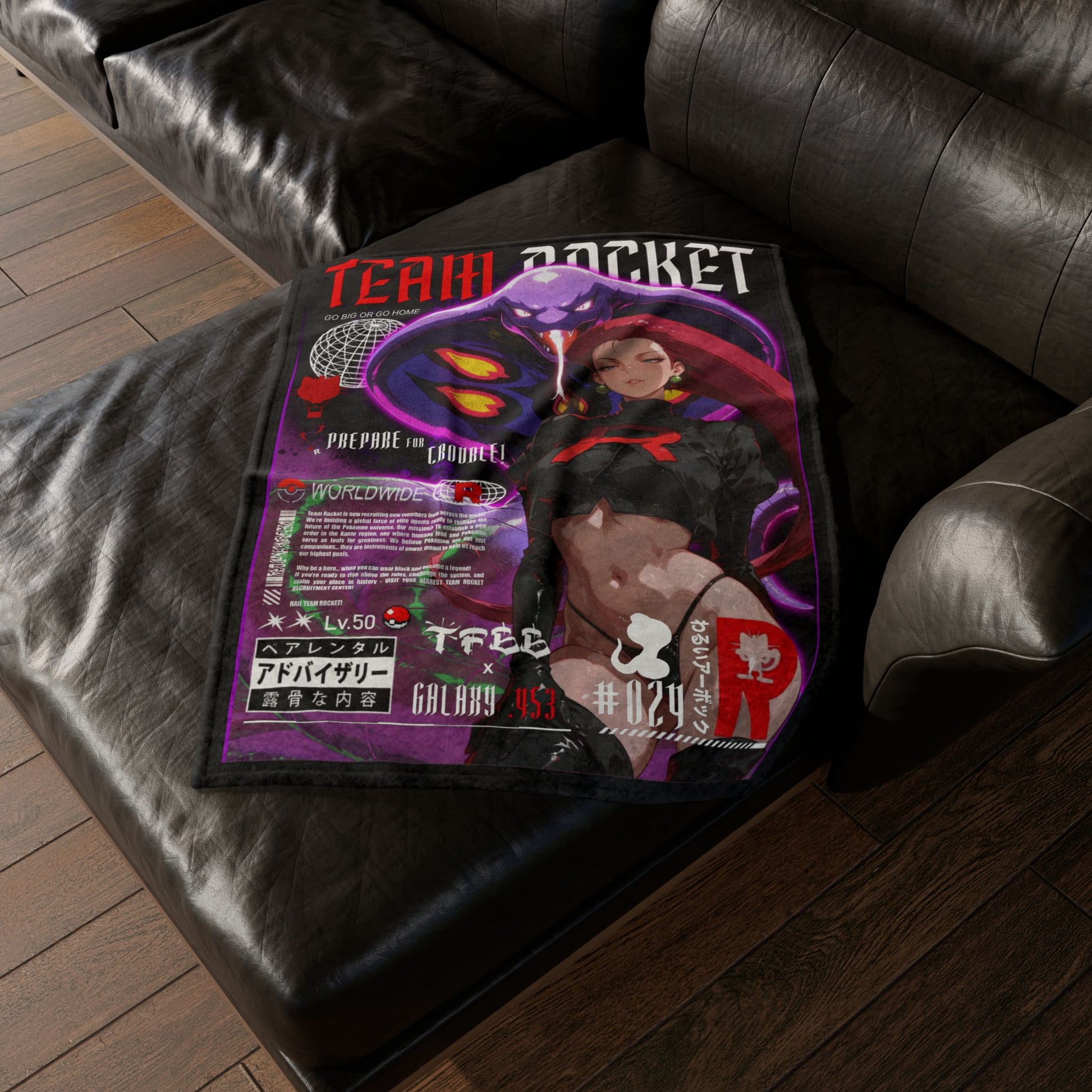 Team Rocket X Dark Jessie Throw Blanket