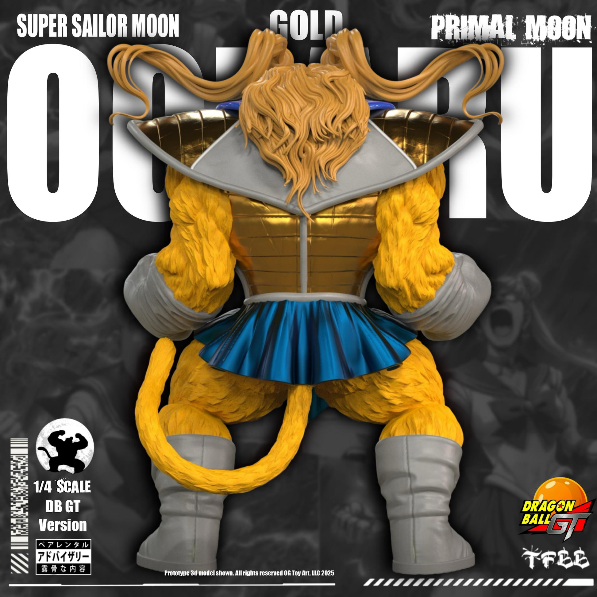 Super Sailor Moon X OG Primal Moon Oozaru Gold 1/4th Scale Figure