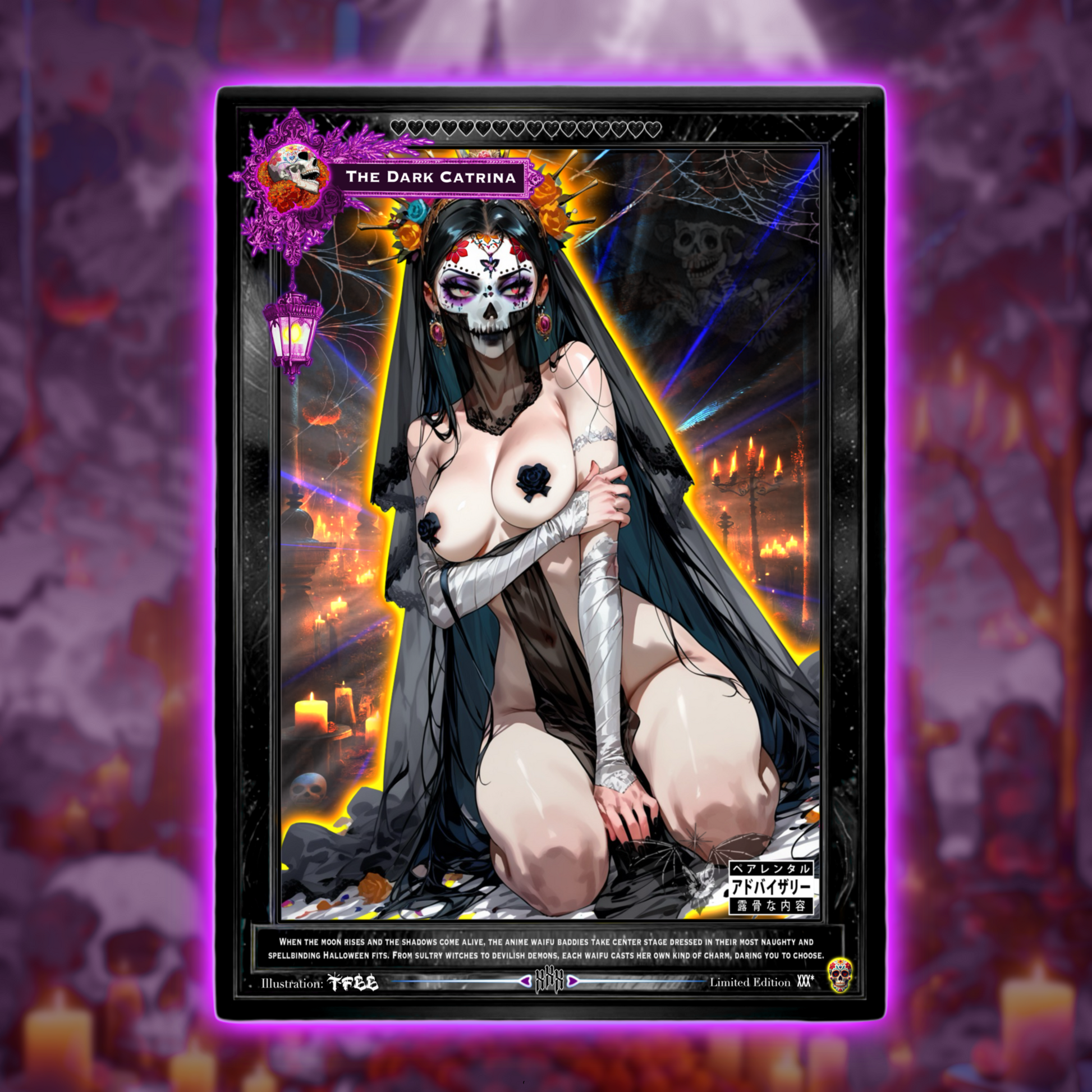 The Dark Catrina X Dark Fantasy Waifu Holo Collectable Card