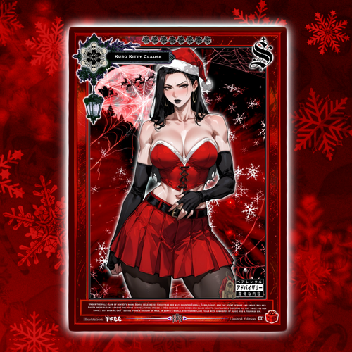 A Goth Girl Christmas X Dark Fantasy Waifu Holo Collectable Card set