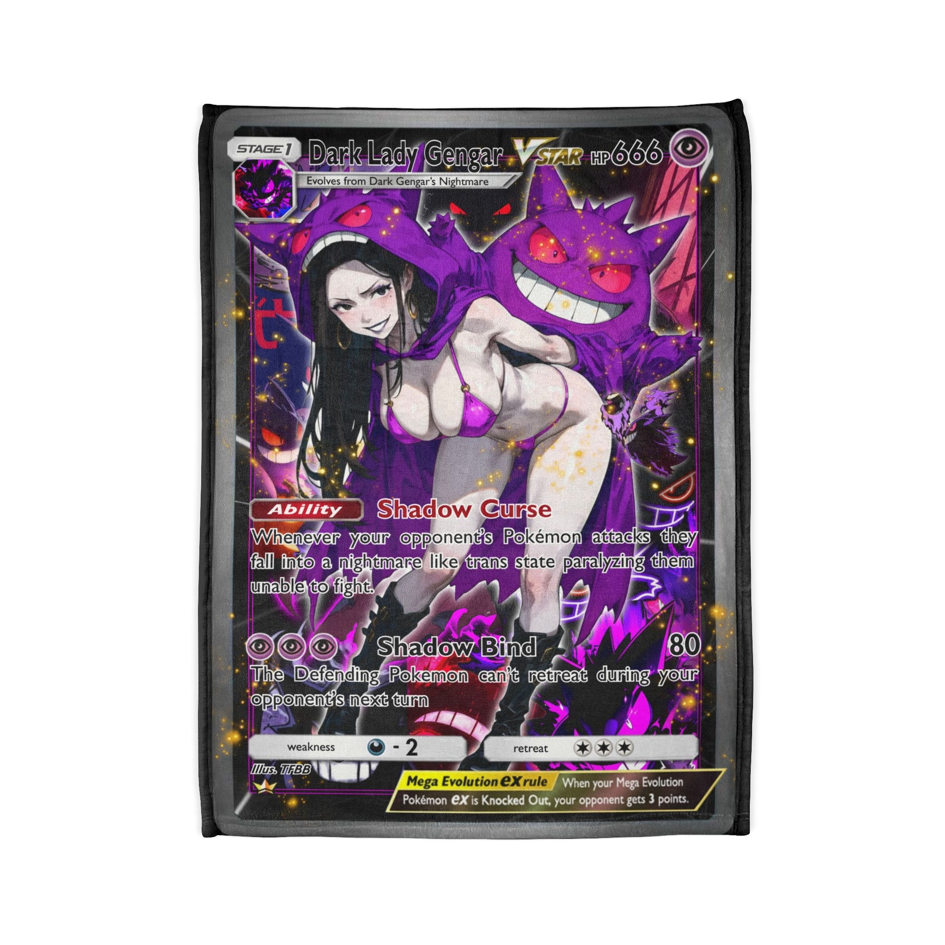Gengar Goth Girl Plush OG Throw Blanket