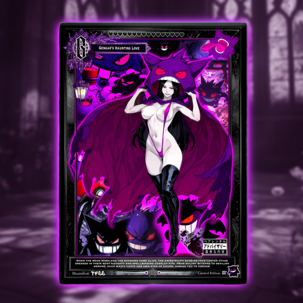 Lady Gengar X Dark Fantasy Waifu Holo Collectable Card set