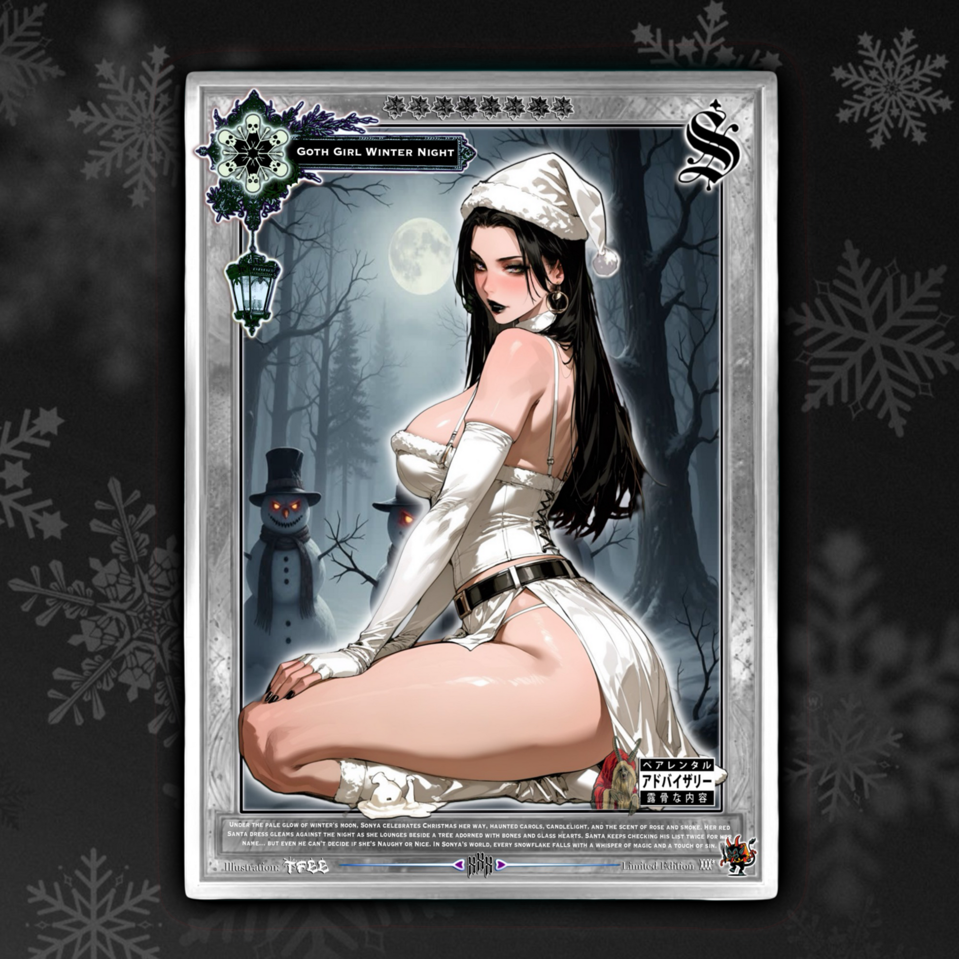 A Goth Girl Christmas II X Dark Fantasy Waifu Holo Collectable Card set