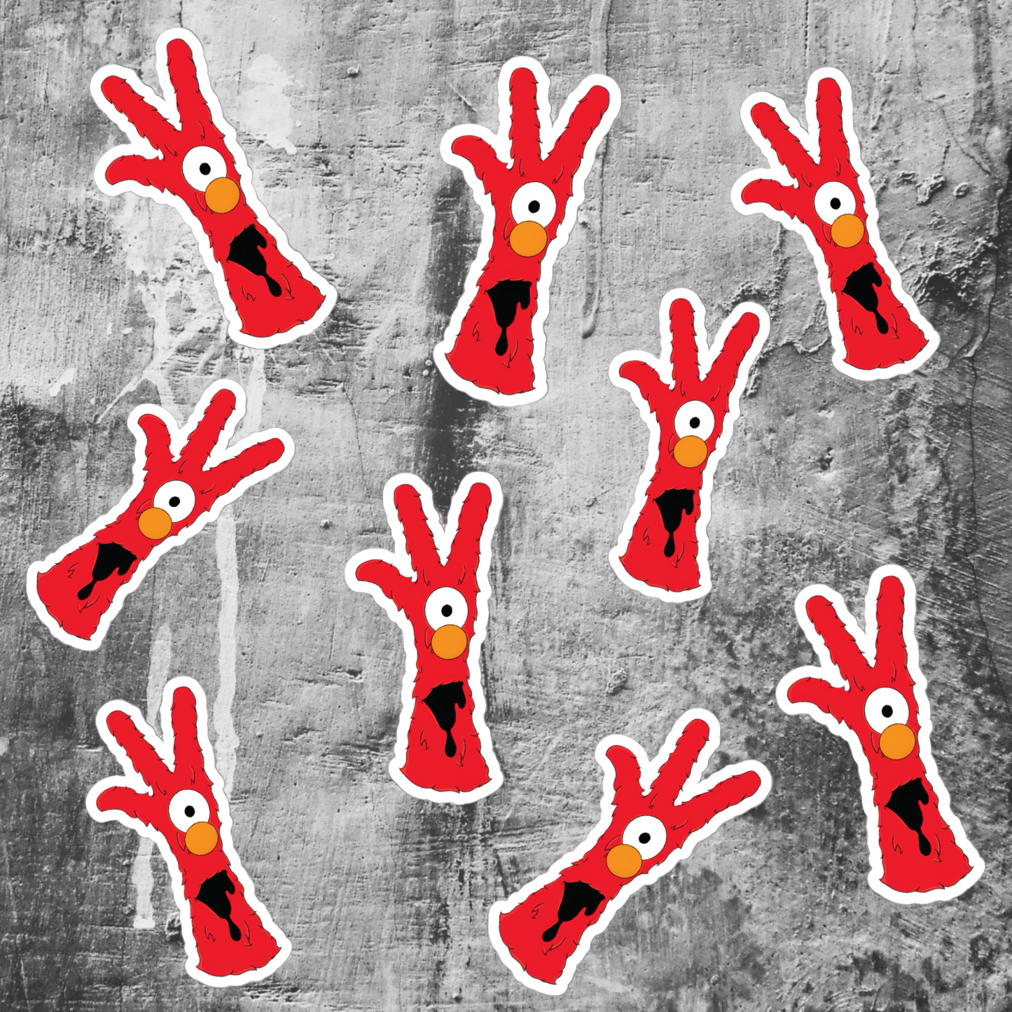 The Elmo Fingers Slapper Sticker