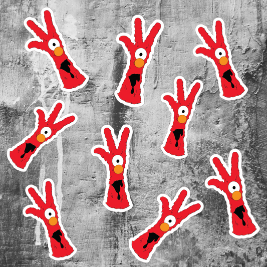 The Elmo Fingers Slapper Sticker