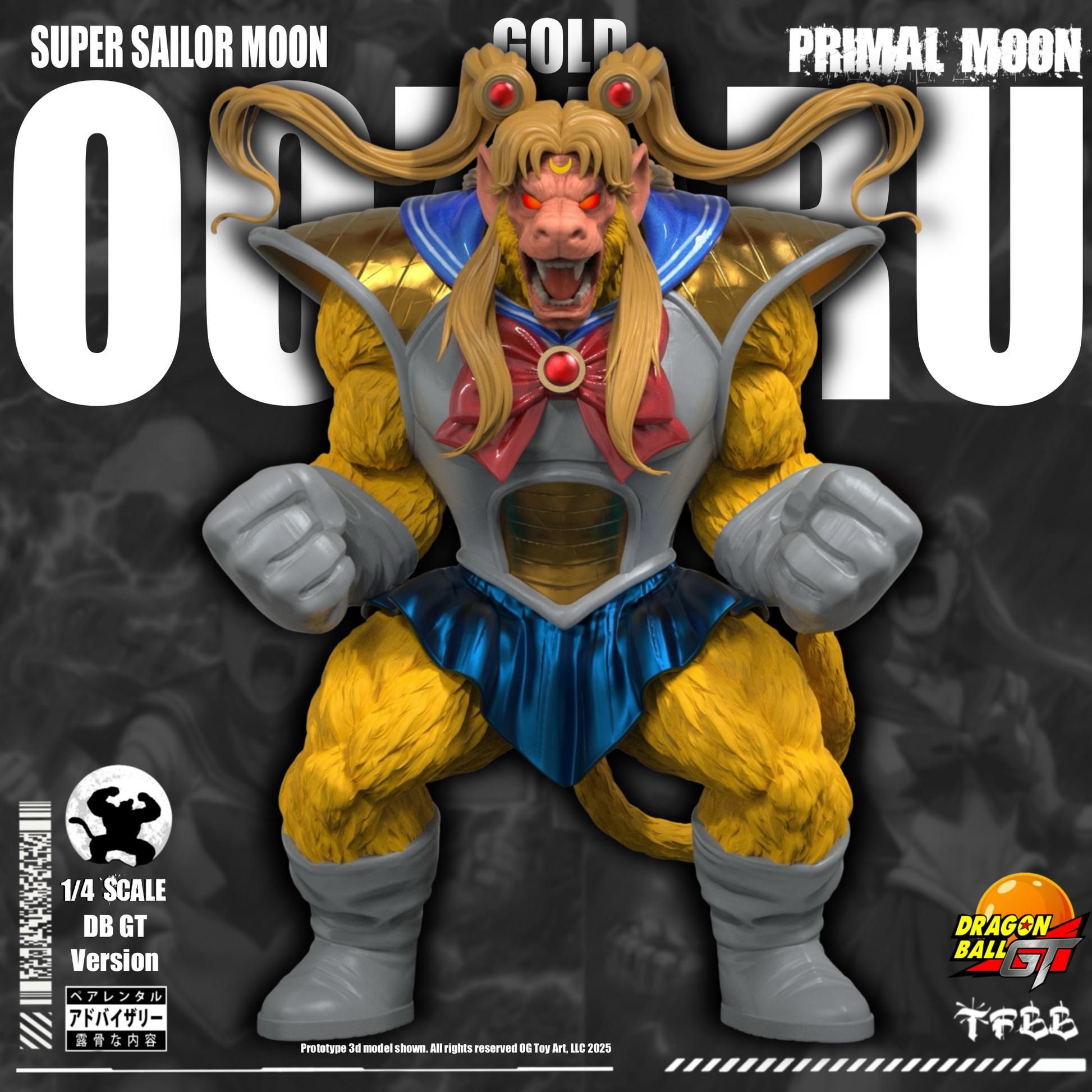 Super Sailor Moon X OG Primal Moon Oozaru Gold 1/4th Scale Figure