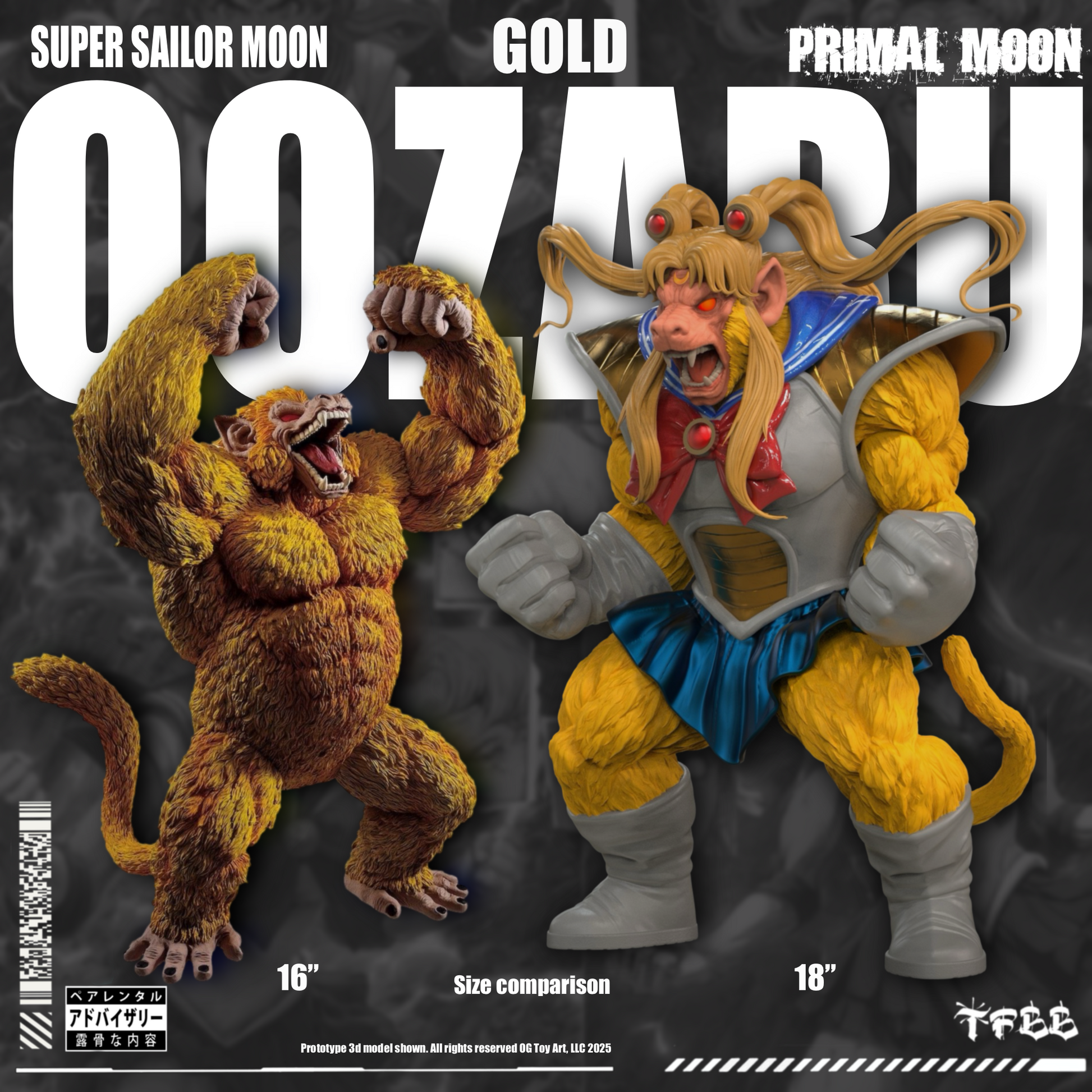 Super Sailor Moon X OG Primal Moon Oozaru Gold 1/4th Scale Figure