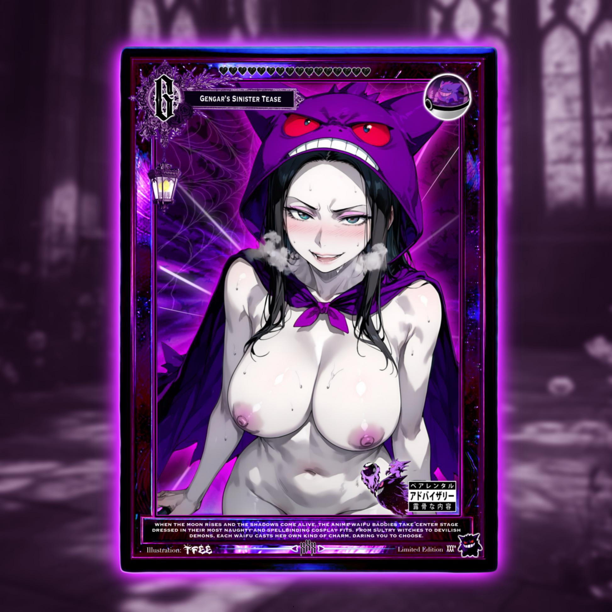 Lady Gengar X Dark Fantasy Waifu Holo Collectable Card set
