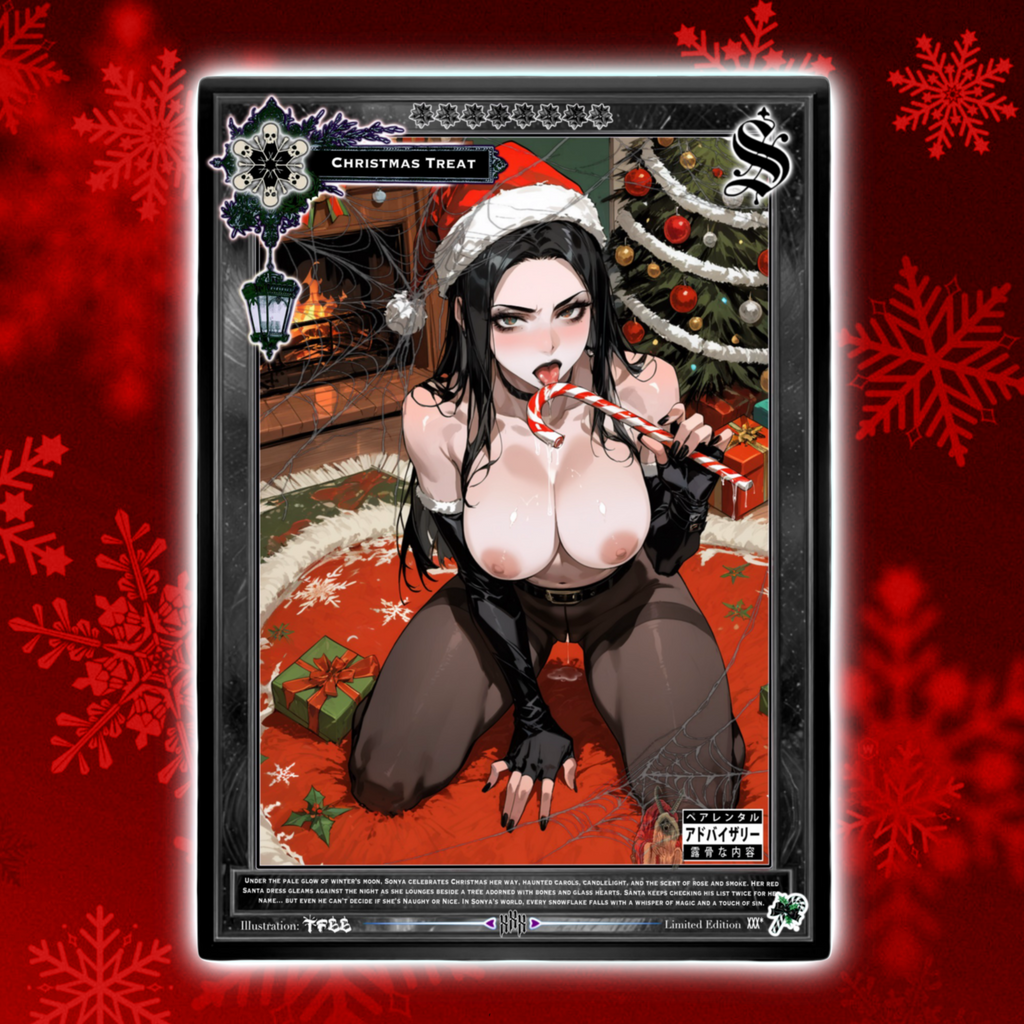 A Goth Girl Christmas II X Dark Fantasy Waifu Holo Collectable Card set