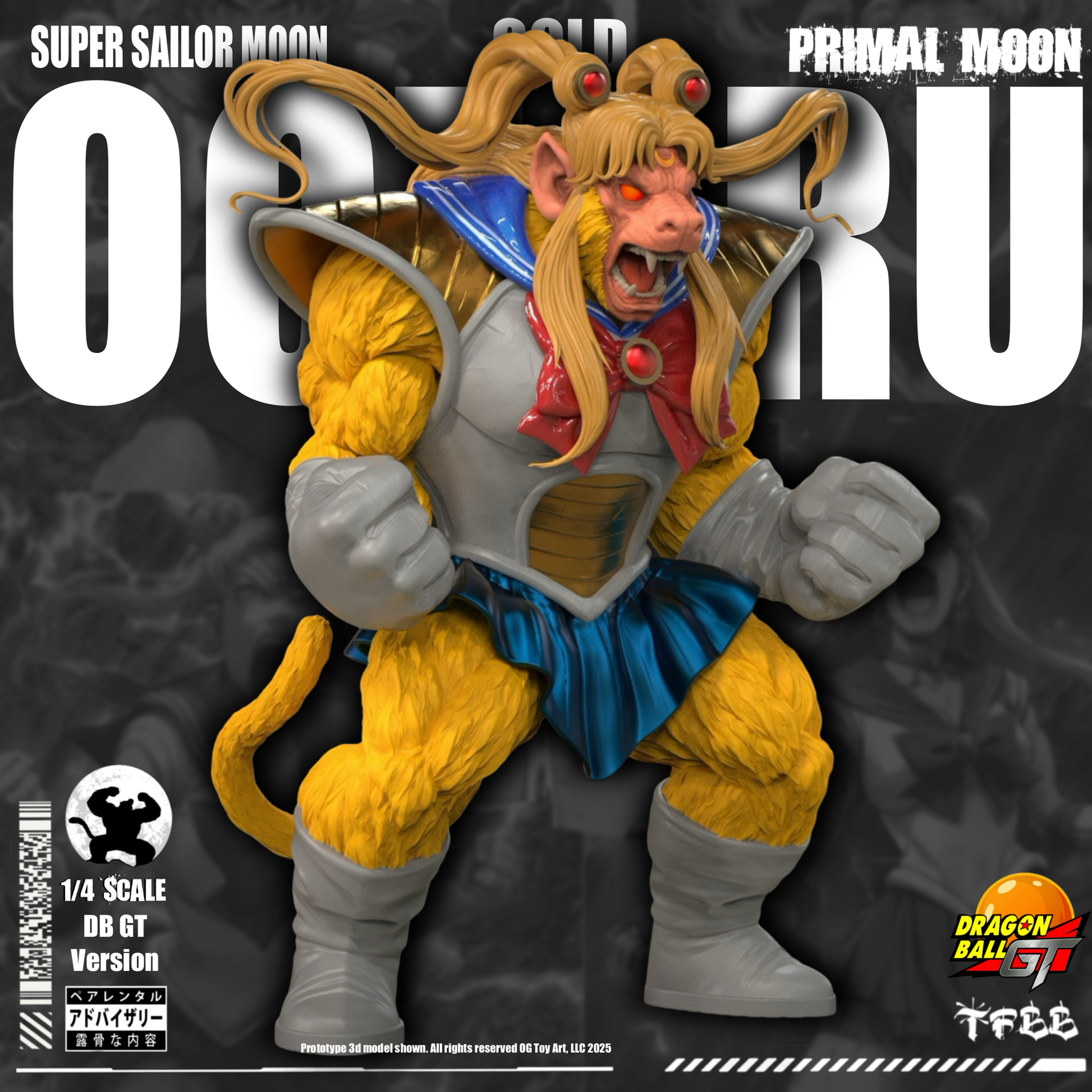 Super Sailor Moon X OG Primal Moon Oozaru Gold 1/4th Scale Figure