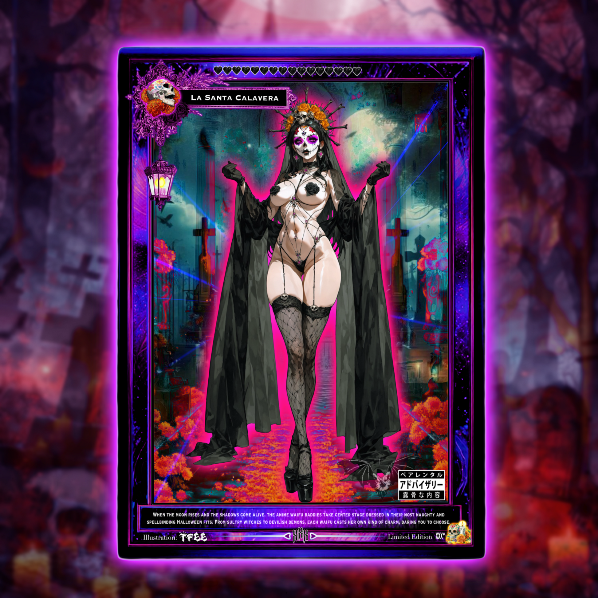 La Santa Calavera X Dark Fantasy Waifu Holo Collectable Card