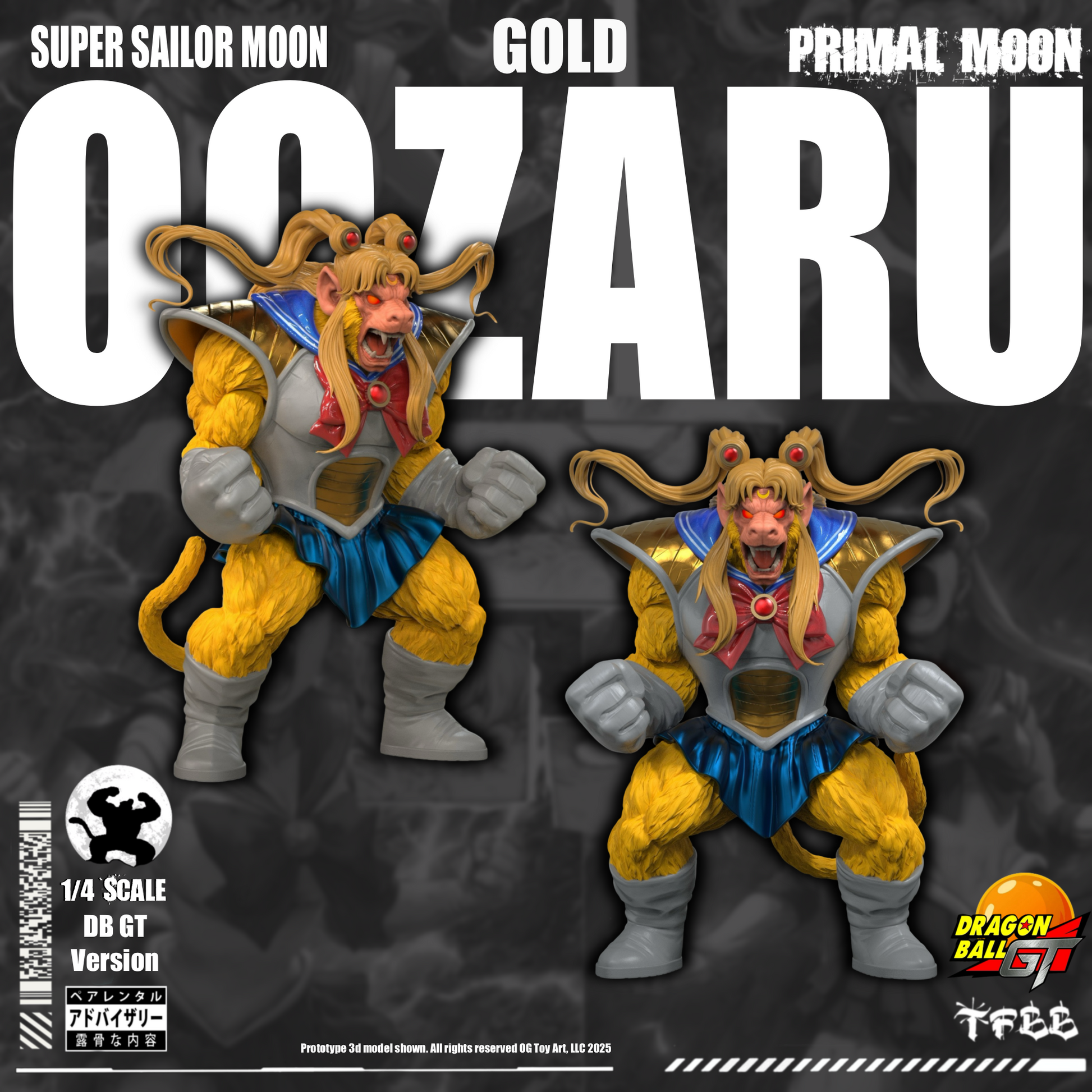 Super Sailor Moon X OG Primal Moon Oozaru Gold 1/4th Scale Figure