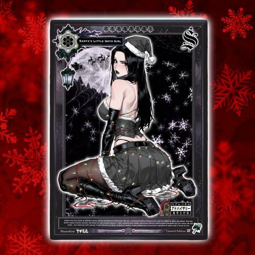 A Goth Girl Christmas X Dark Fantasy Waifu Holo Collectable Card set