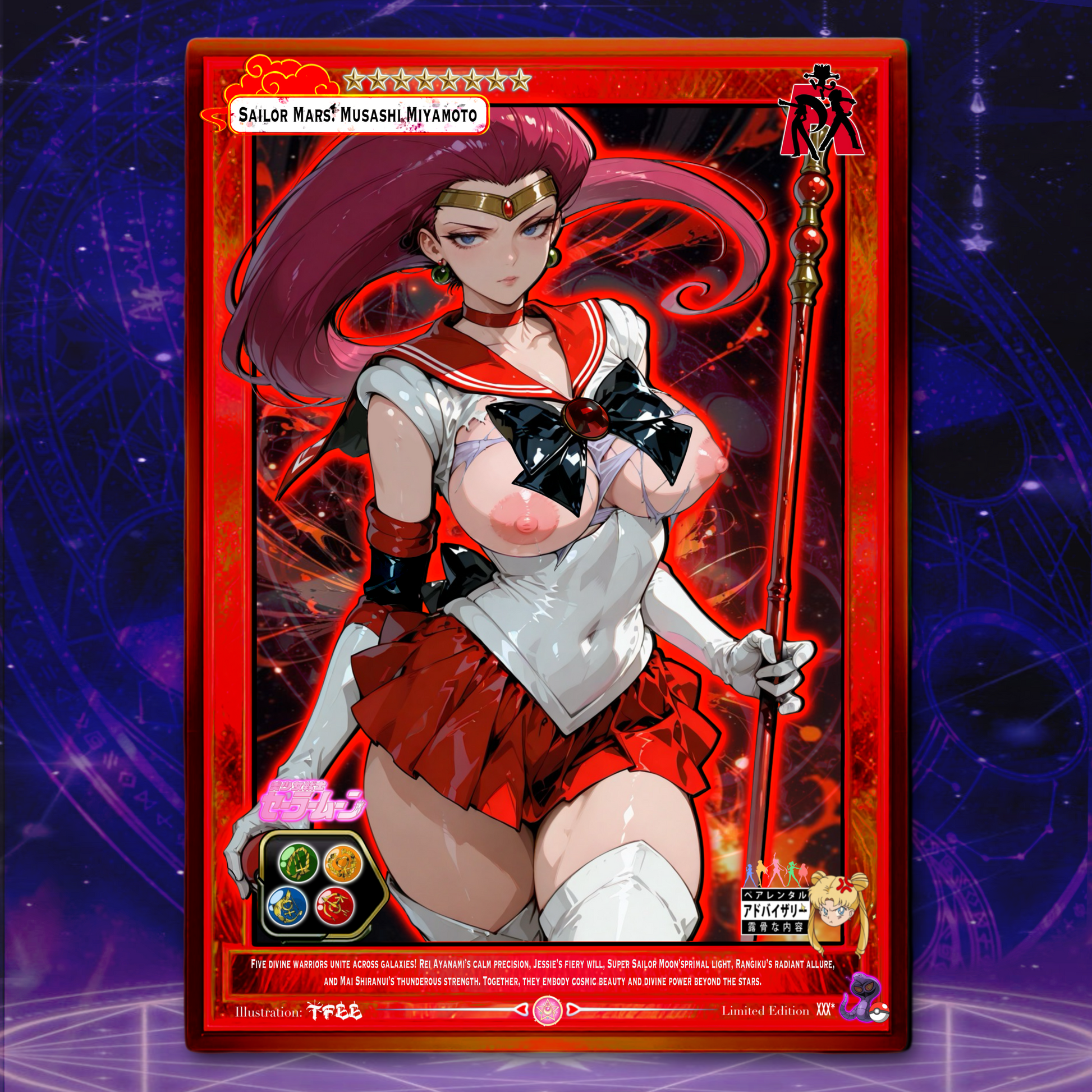 Sailor Mars X Musashi Miyamoto Senshi Goddesses Holo Collectable Card