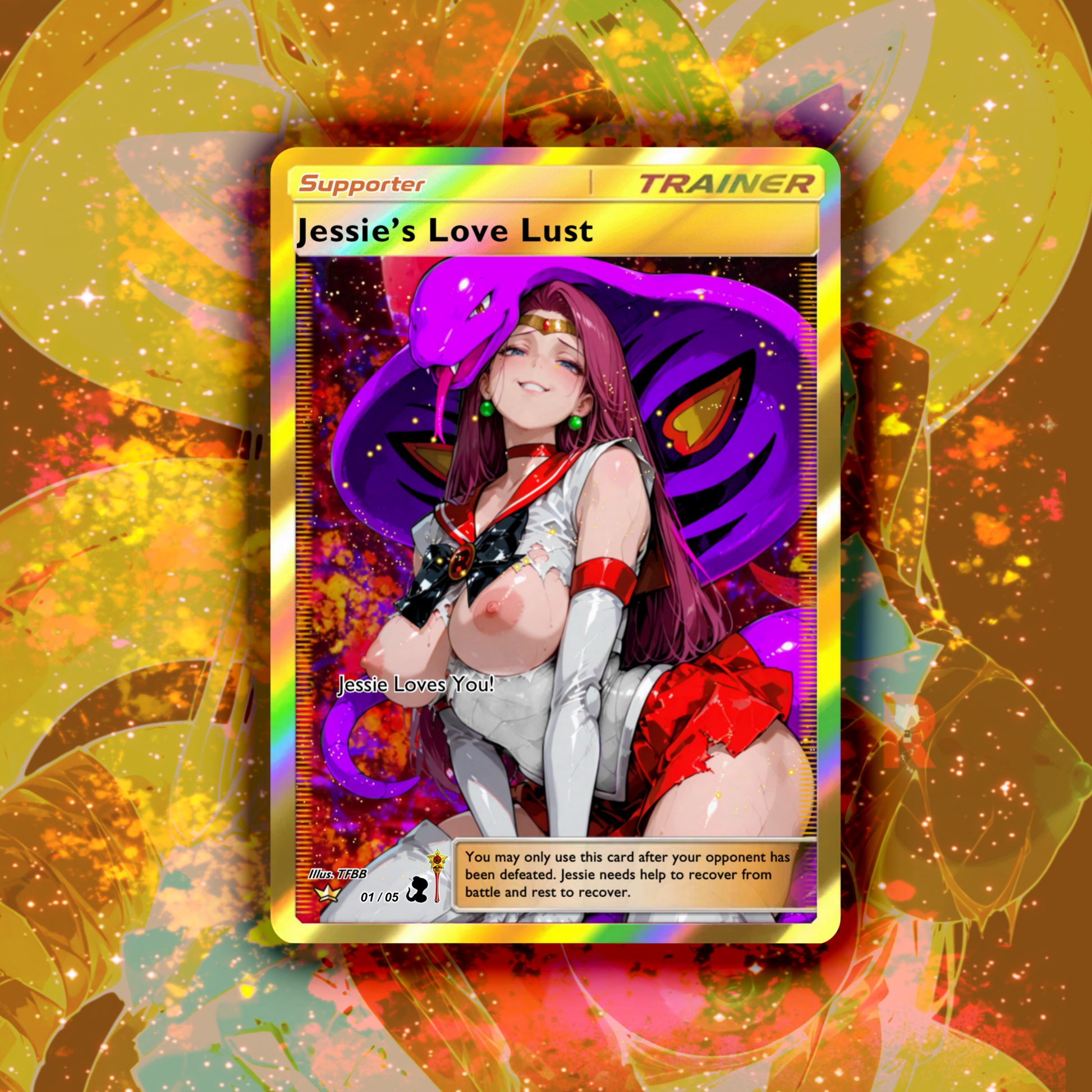 Exclusive Sailor Jessie Full Art Trainer Support Collectable Cards