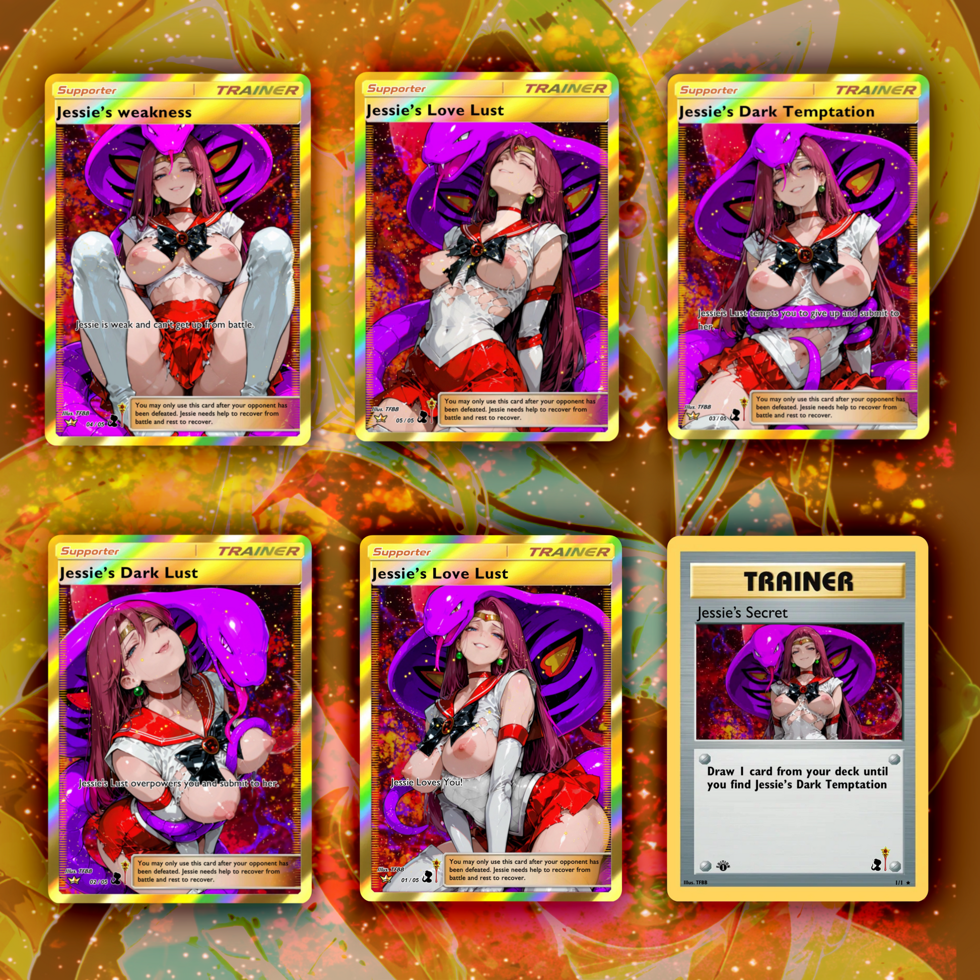 Exclusive Sailor Jessie Full Art Trainer Support Collectable Cards