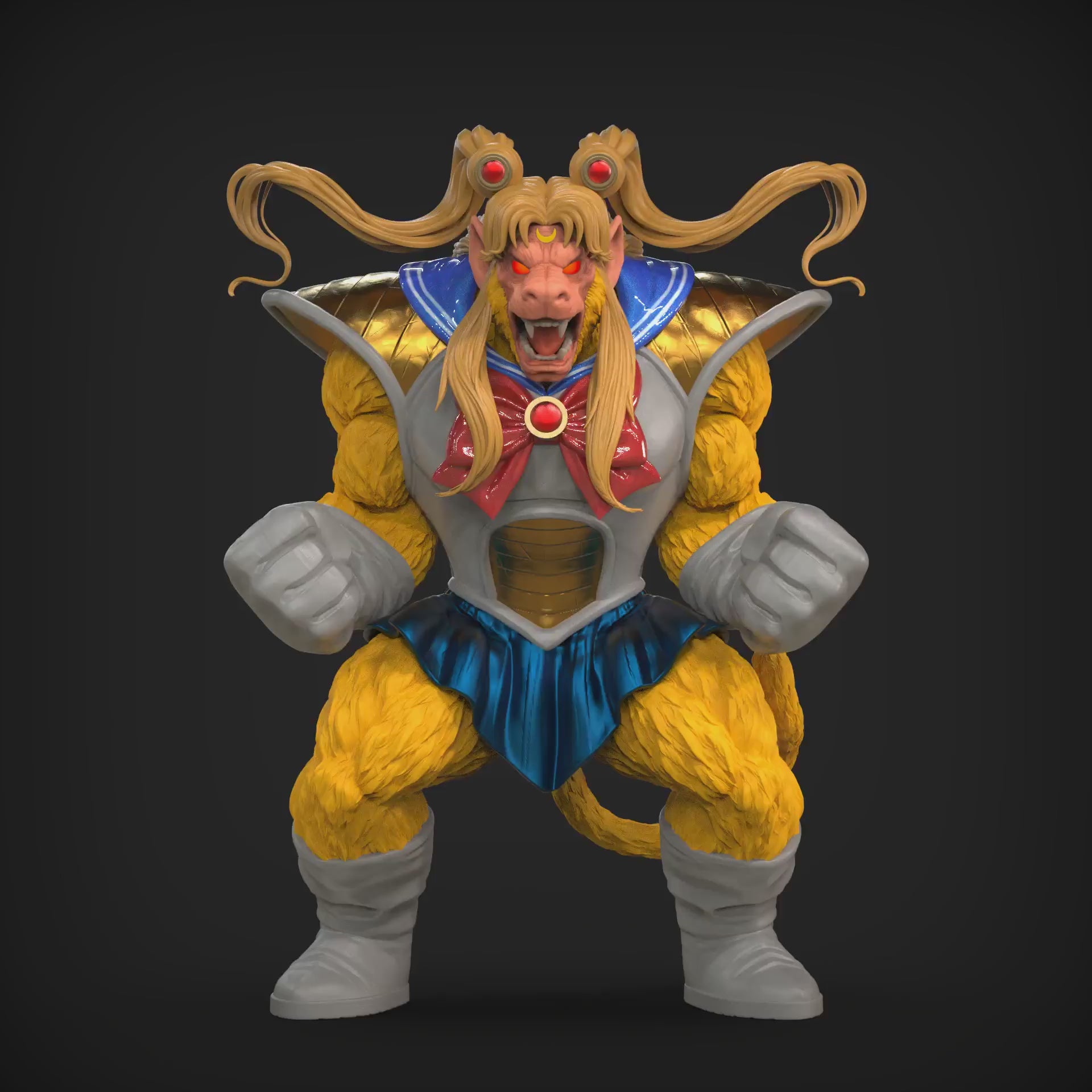 Super Sailor Moon X OG Primal Moon Oozaru Gold 1/4th Scale Figure