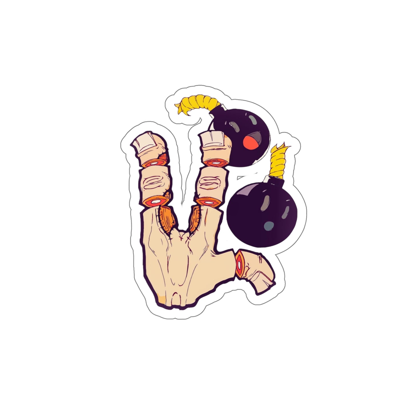 TFBB Freaky Finger Bomb Slapper Die-cut Sticker